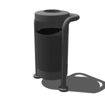 现代垃圾桶su模型