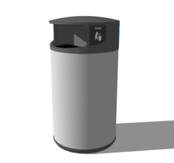 现代垃圾桶su模型