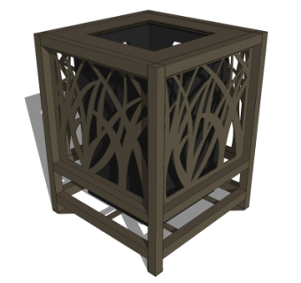 现代垃圾桶su模型