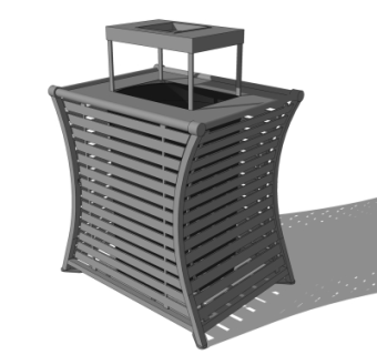 现代垃圾桶su模型