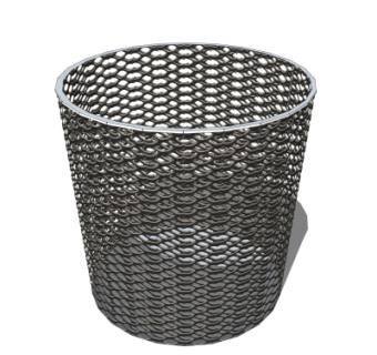 现代垃圾桶su模型