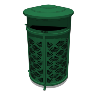 现代垃圾桶su模型