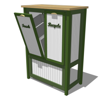 现代垃圾桶su模型