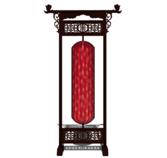 中式落地灯su模型