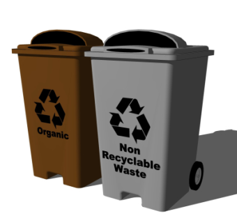 现代垃圾桶su模型