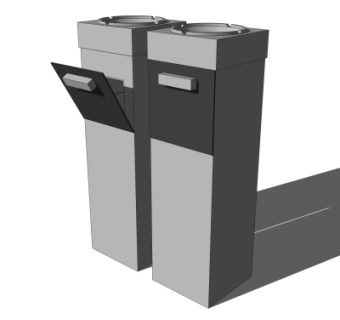 现代垃圾桶su模型