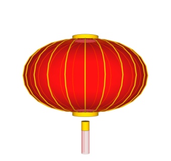 中式灯笼su模型