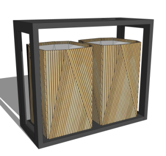 现代垃圾桶su模型