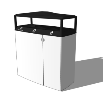 现代垃圾桶su模型