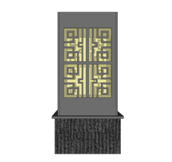 新中式景观灯su模型