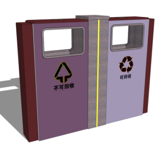 现代垃圾桶su模型