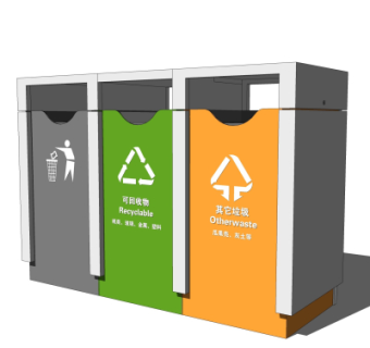 现代垃圾桶su模型