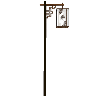 中式路灯su模型