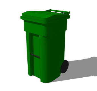 现代垃圾桶su模型