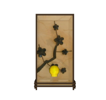 中式落地灯su模型