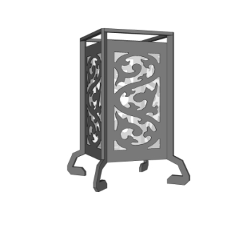 中式落地灯su模型