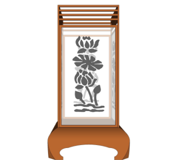 中式落地灯su模型