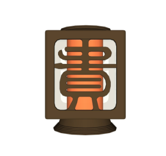 新中式落地灯su模型