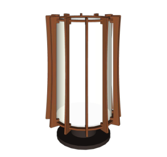 中式台灯su模型