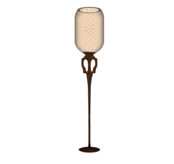 中式落地灯su模型