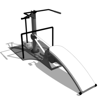 现代健身器材su模型