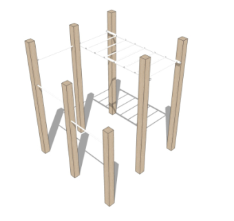 现代户外健身器材su模型
