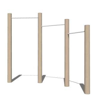 现代户外健身器材su模型