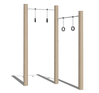 现代户外健身器材su模型