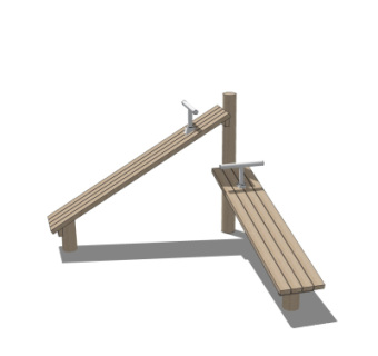 现代户外健身器材su模型