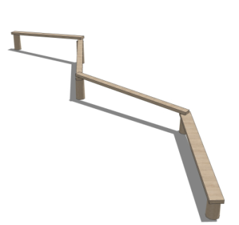 现代户外健身器材su模型