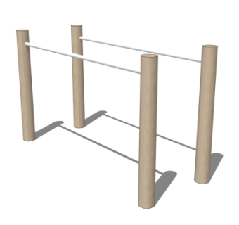 现代户外健身器材su模型