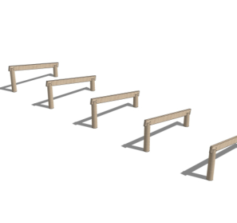 现代户外健身器材su模型