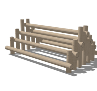 现代户外健身器材su模型