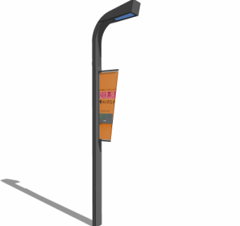 现代户外路灯su模型