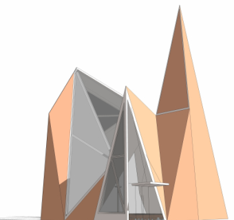 现代美术馆su模型