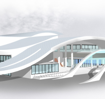 现代美术馆su模型