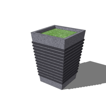 现代花钵免费su模型