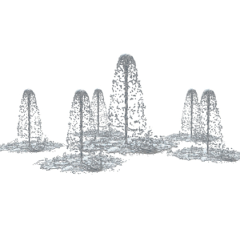 自然风喷泉su模型