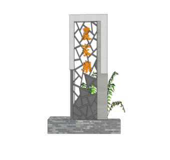 现代指示牌su模型