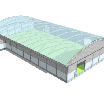 现代温室大棚免费su模型
