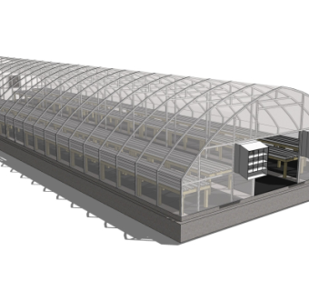 现代温室大棚免费su模型