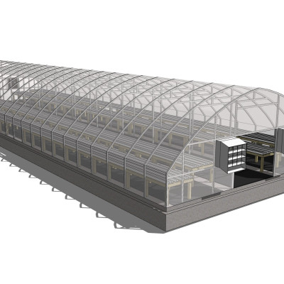现代温室大棚su模型