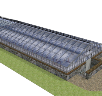 现代温室大棚免费su模型