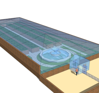 现代温室大棚免费su模型