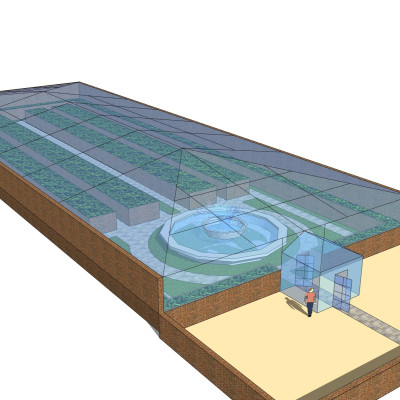 现代温室大棚su模型