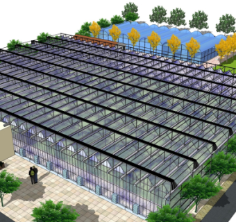 现代温室大棚免费su模型