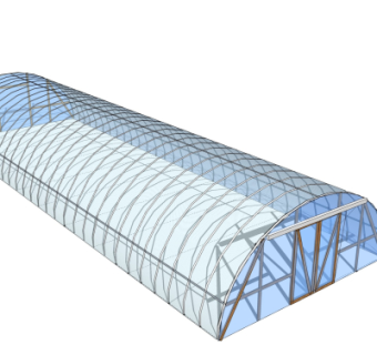 现代温室大棚免费su模型