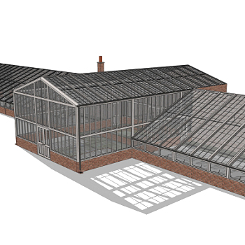 现代温室大棚免费su模型