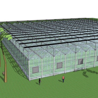 现代温室大棚su模型