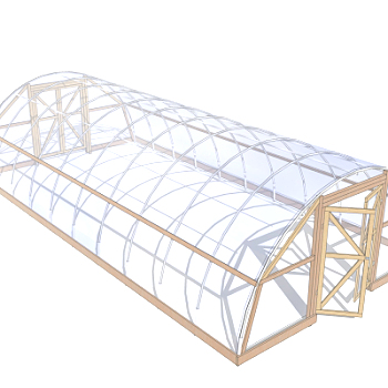 现代温室大棚su模型